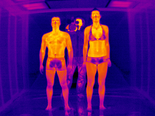 Mann und Frau thermografiert